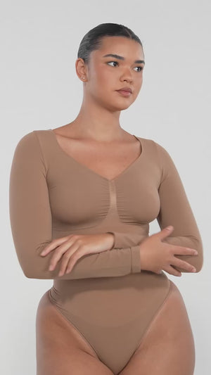 Seamless Tummy-Control Thong Bodysuit