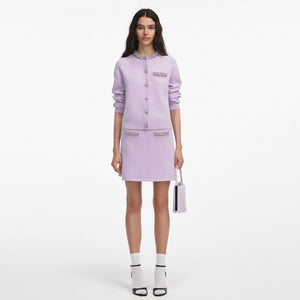 Rhinestone Cardigan & Mini Skirt Set Winteres