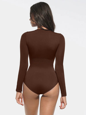 Long-Sleeve Butt-Lift Bodysuit Winteres