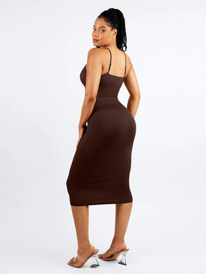 Sleeveless Bodycon Shaping Midi Dress Winteres