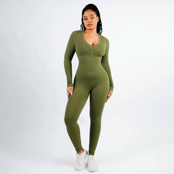 Long-Sleeve Seamless Shaping Jumpsuit Winteres